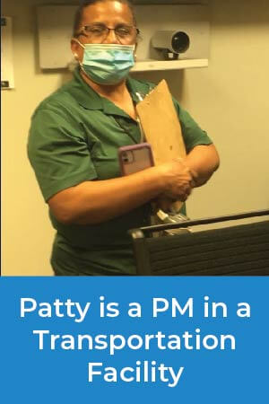 Patty works hard to make sure her cleaners have the right tools and training they need to be successful.